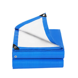 Blue and White-Manufacturer Hot Selling Waterproof Polyethylene Tarpaulin Cover Blue White Tarp Truck Covers Waterproof Fabric PE Tarpaulin